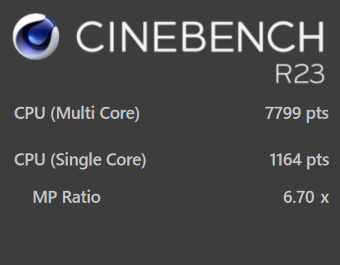 Ryzen 5 4600H CINEBENCH R23