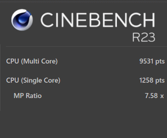 GALLERIA XL7C-R36, CINEBENCH R23, PL1 PL2 120W