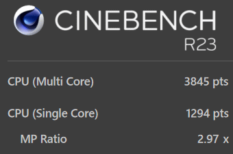 Surface Laptop 4, Intel Core i5-1135G7, CINEBENCH R23