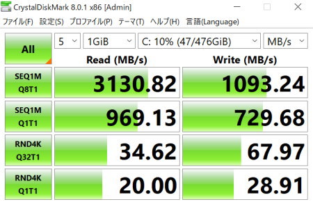 HP Elite Folio, Snapdragon 8cx Gen2, Crystal Disk Mark