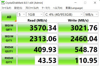 HP ENVY x360 13-ay, Crystal Disk Mark, default