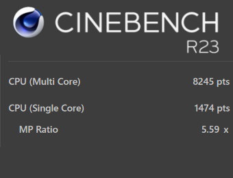 Core i5-11400H, CINEBENCH R23, raytrek G5-TA