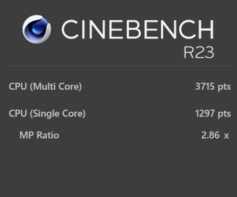 Core i5-1135G7, CINEBENCH R23, THIRDWAVE SA505i