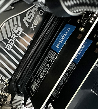 raytrek AXF 7700X DDR5 メモリ（Crucial）