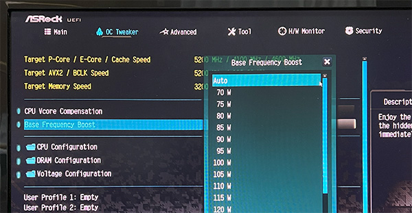 ASRock Base Frequency Boost