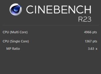 Ryzen 7 7330U, CINEBENCH R23, Inspiron 24 AIO