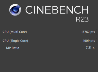 Core i9-13900H, CINEBENCH R23, ASUS Zenbook Pro 14X OLED UX3404VA, パフォーマンスモード