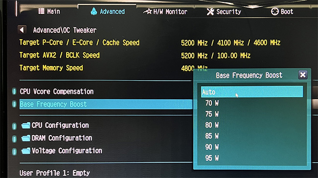 ASRock Base Frequency Boost