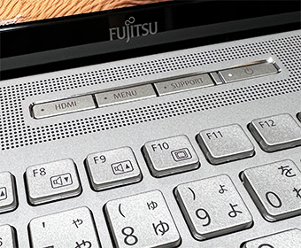 LIFEBOOK NH(WN1/H1)HDMI、MENU、SUPPORTボタン