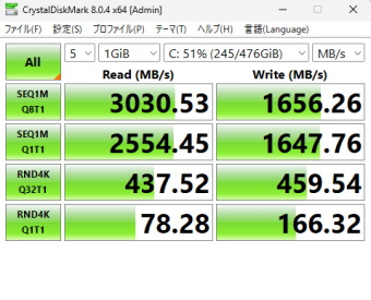 THIRDWAVE F-14RP5, Crystal Disk Mark, default, Intel SSD 670p