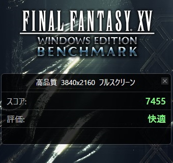 DAIV FX-I7G70, GeForce RTX 4070, FF15Benchmark 4K