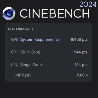 Ryzen 7 7840HS, CINEBENCH 2024, NEXTGEAR J6-A7G60GN-A, パフォーマンスモード
