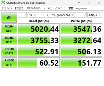 WD SN560, Crystal Disk Mark, default