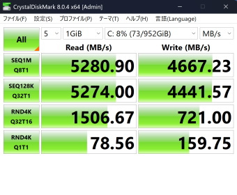 SN740, ASUS ProArt PZ13 HT5306QA, Crystal Disk Mark, NVMe SSD Mode