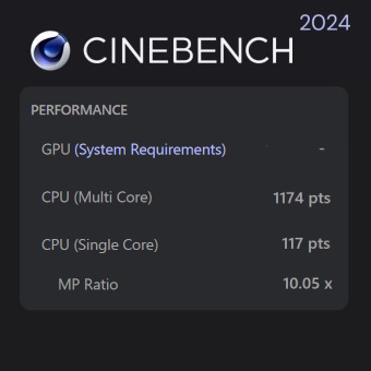 Ryzen Ai 9 HX 370, CINEBENCH 2024, GALLERIA DL9R-IG-C4A パフォーマンス